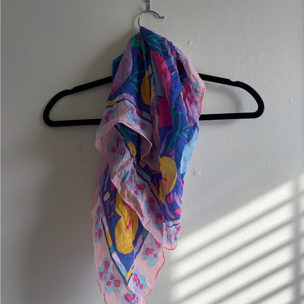 Vintage Ken Done Floral Women's Silk Scarf